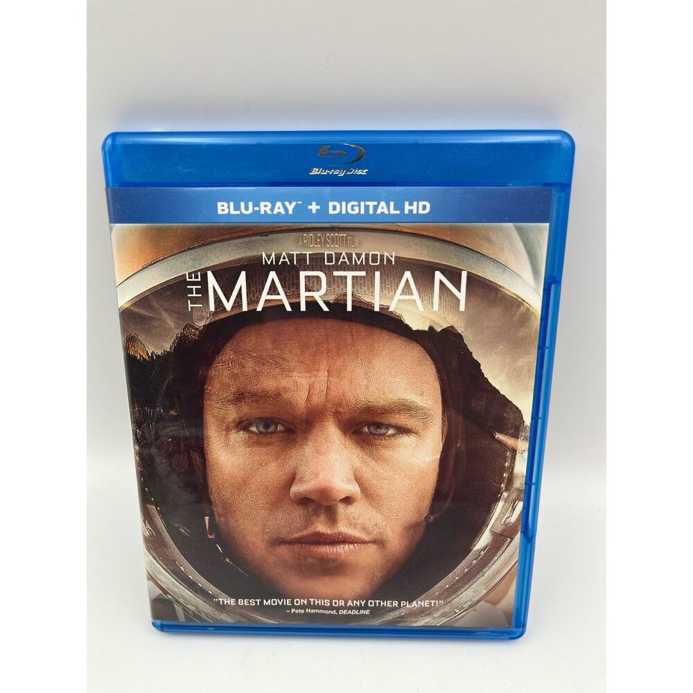 The Martian (Blu-Ray + Digital HD, 2015) Matt Damon, Ridley Scott, No Scratches